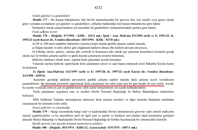 Resim-657DMK Fazla Çalışma Her 8 Saat İçin 1 Gün Hesabı