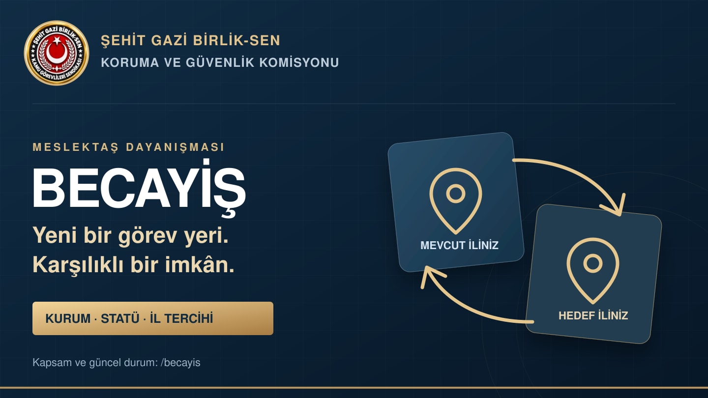 Becayiş ilanınızı oluşturun: Tercihiniz meslektaşınıza ulaşsın.