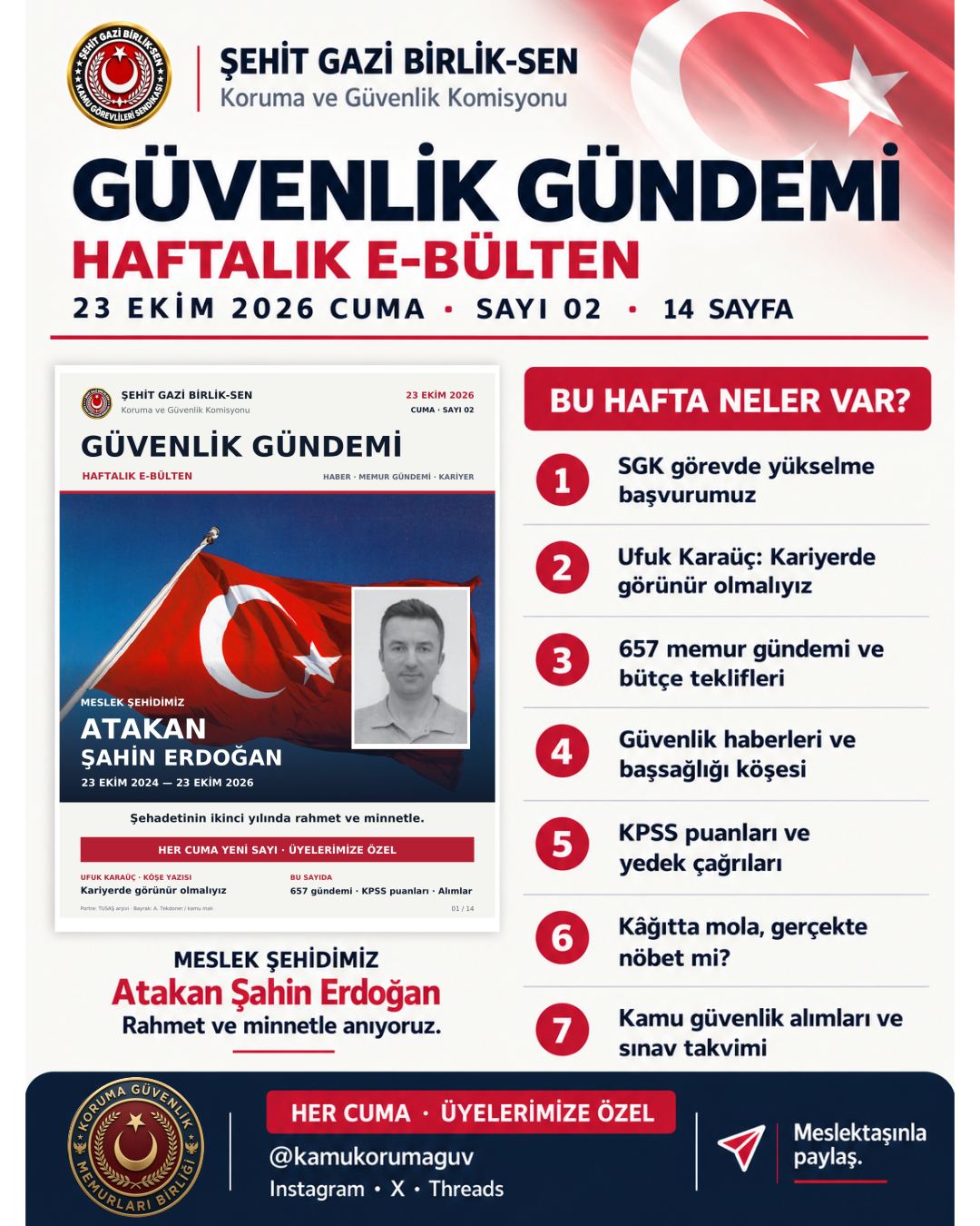 Güvenlik Gündemi · Sayı 02 · 23 Ekim 2026 — orijinal kapak